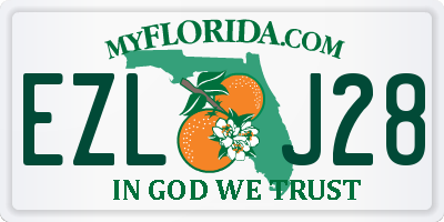 FL license plate EZLJ28