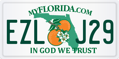 FL license plate EZLJ29