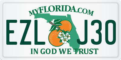 FL license plate EZLJ30