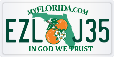 FL license plate EZLJ35