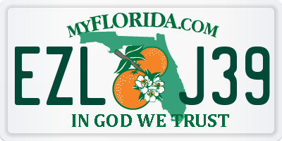 FL license plate EZLJ39