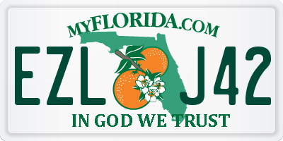 FL license plate EZLJ42