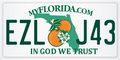 FL license plate EZLJ43