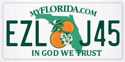 FL license plate EZLJ45