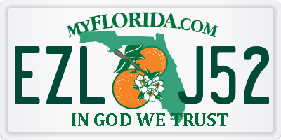 FL license plate EZLJ52