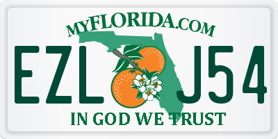 FL license plate EZLJ54