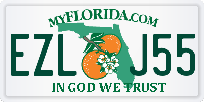 FL license plate EZLJ55