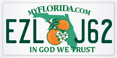 FL license plate EZLJ62