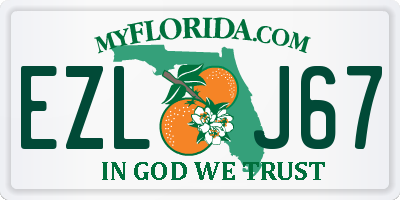 FL license plate EZLJ67