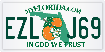 FL license plate EZLJ69