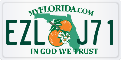 FL license plate EZLJ71