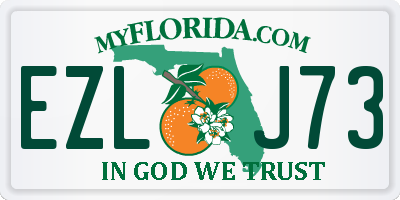 FL license plate EZLJ73