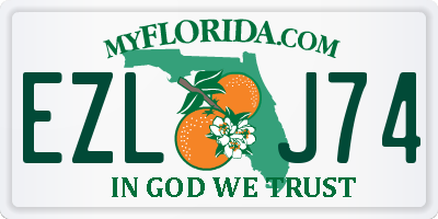 FL license plate EZLJ74