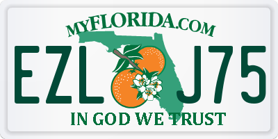 FL license plate EZLJ75