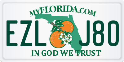 FL license plate EZLJ80