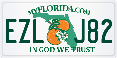 FL license plate EZLJ82