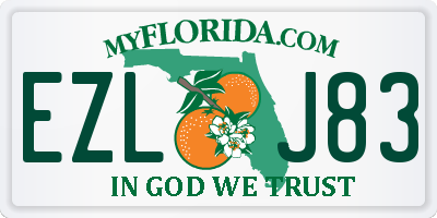 FL license plate EZLJ83