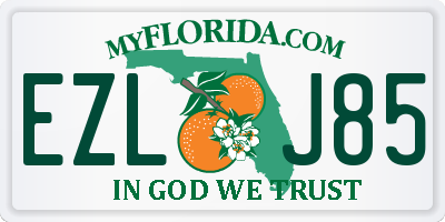 FL license plate EZLJ85