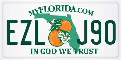 FL license plate EZLJ90