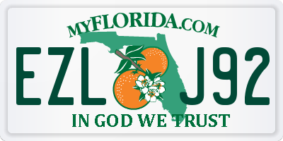 FL license plate EZLJ92