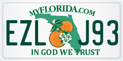 FL license plate EZLJ93