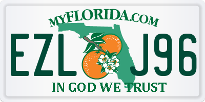 FL license plate EZLJ96