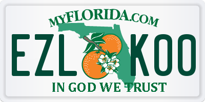 FL license plate EZLK00