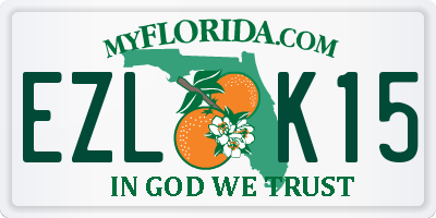 FL license plate EZLK15