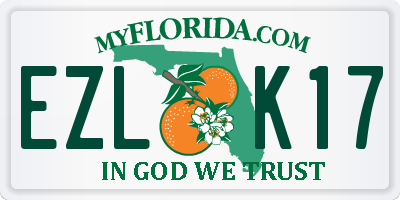 FL license plate EZLK17