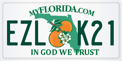 FL license plate EZLK21