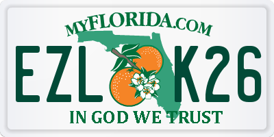 FL license plate EZLK26