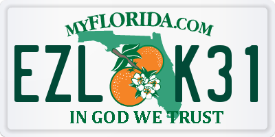 FL license plate EZLK31