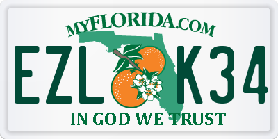 FL license plate EZLK34