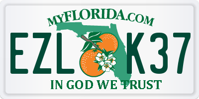 FL license plate EZLK37