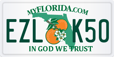 FL license plate EZLK50