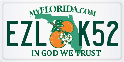 FL license plate EZLK52