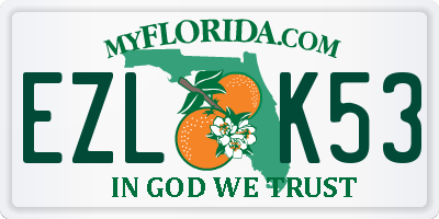 FL license plate EZLK53