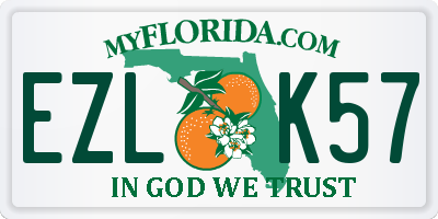 FL license plate EZLK57