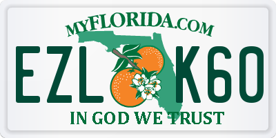 FL license plate EZLK60