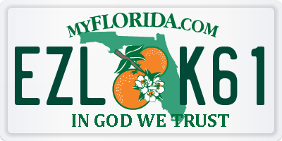 FL license plate EZLK61