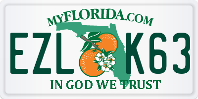 FL license plate EZLK63