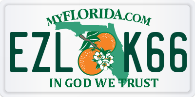 FL license plate EZLK66