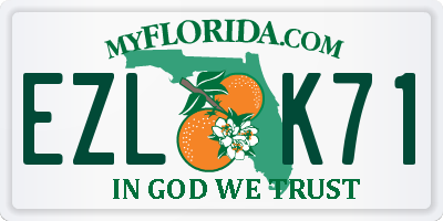 FL license plate EZLK71