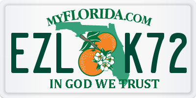 FL license plate EZLK72