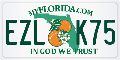 FL license plate EZLK75