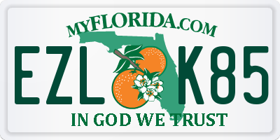 FL license plate EZLK85