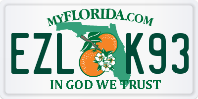 FL license plate EZLK93