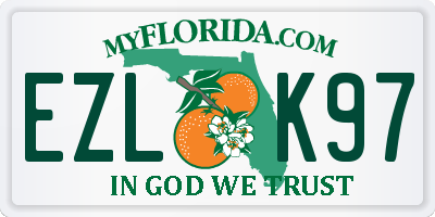 FL license plate EZLK97