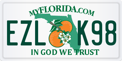 FL license plate EZLK98