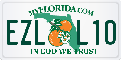 FL license plate EZLL10